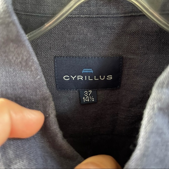 Men’s Cyrillus 100% linen button up - Picture 3 of 4